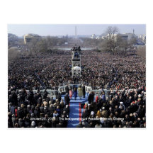 HISTORY: Crowd at Obama's Inauguration Postcard