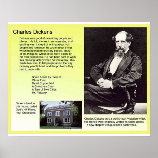 History, Literature, Dickens, Charles Dickens Poster | Zazzle