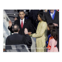 HISTORY: Obama Family at Inauguration Ceremony Post Cards