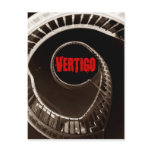 Hitchcock-esque Vertigo Dark Circular Stairwell postcards