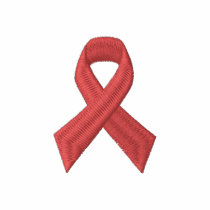 HIV AIDS Awareness - RED RIBBON EMBROIDERED