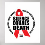 HIV/AIDS: Silence Equals Death posters