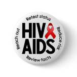 HIV/AIDS White Button