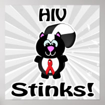 HIV Stinks Skunk Awareness Design Posters