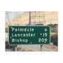 Hiway Sign on CA-18 outside of Palmdale/Lancaster Postcards