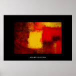 Hizli Art Collection - Red Yellow Brown Modern Abs posters