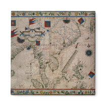 HM 41  The Far East, from a portolan atlas Refrigerator Magnets