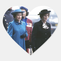 HM Queen Elizabeth II-Margaret Thatcher Sticker