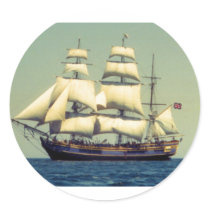HMS Bounty Round Sticker