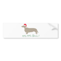 Ho, Ho, Doxie! Bumper Sticker