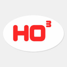 Ho Ho Ho -  Cubed - Funny Christmas Design Sticker