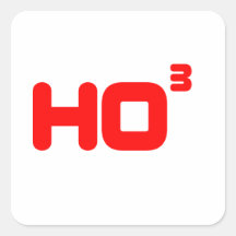 Ho Ho Ho -  Cubed - Funny Christmas Design Sticker