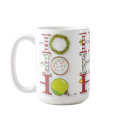 HO HO HO Happy Holiday Christmas Cheer mug