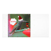 Ho Ho Ho Hummingbird Photo Card Template
