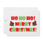 Ho Ho Ho Merry Christmas invitations