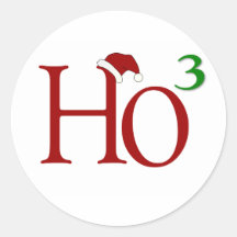 Ho Ho Ho Round Stickers