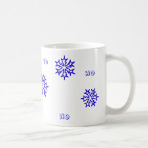 Ho Ho Ho Snowflakes Mug