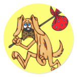 Hobo Bum Cartoon Dog stickers