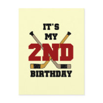 Hockey 2nd Birthday T shirts and Gifts Postcards