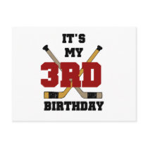 Hockey 3rd Birthday Tshirts and Gifts Post Cards