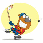 Hockey-Bear-Player photo sculptures