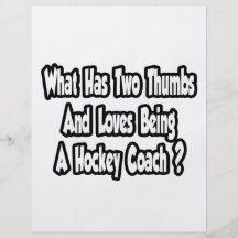 Hockey Coach Joke...Two Thumbs Personalized Flyer