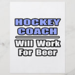 Hockey Coach...Will Work For Beer Flyer Design