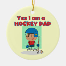 Hockey Dad T-shirts and Gifts Christmas Tree Ornaments