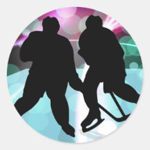 Hockey Duo Face Off Sticker