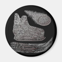 HOCKEY EQUIPMENT FRIDGE MAGNETS