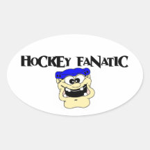 HOCKEY FANATIC OVAL STICKER