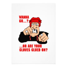 Hockey Fighter Personalized Invites