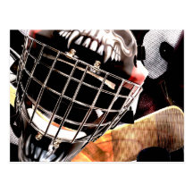 Hockey Gear Grunge Style Post Cards