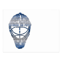 Hockey Goalie Mask Post Cards