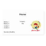 hockey kid ice hockey player cartoon design business card