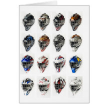 Hockey Masks Greeting Card