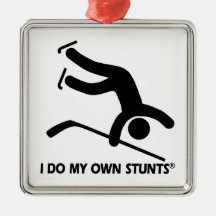 Hockey My Own Stunts Christmas Tree Ornaments