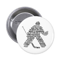 Hockey Netminder Pinback Button