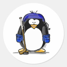Hockey Penguin Sticker