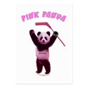 Hockey Pink Panda Bear business cards