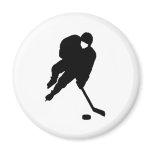hockey player black magnets