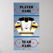 Hockey Player Jersey Poster