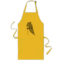 Hockey Player Text Art Apron