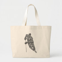 Hockey Player Text Art Bag