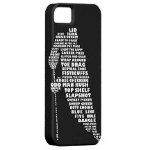 Hockey Player Typography Design iPhone 5 Case