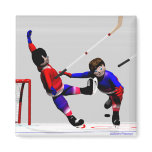Hockey Players in Action magnets