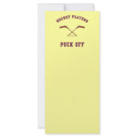 Hockey Players Puck Off rack cards