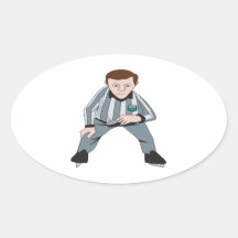Hockey Referee Oval Sticker