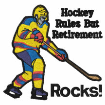 Hockey Retirement Embroidered Shirt
