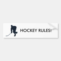 HOCKEY RULES! BUMPER STICKER
